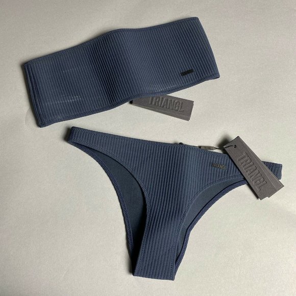 triangl swimwear Other - Triangl Midnight Navy Blue Neoprene Twinnie Bikini